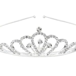 SILVER Tiara Crystal Rhinestone Headband 25