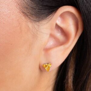 EARRINGS – Triangular Twinkle - Yellow