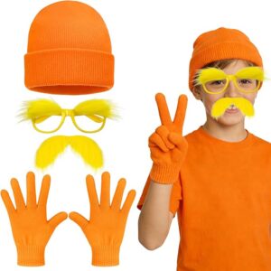 4Pcs Orange Lorax inspired Costume Accessory Set