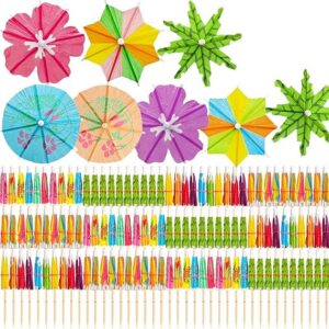 20pc - Disposable Assorted Mini Paper Umbrella Toothpicks