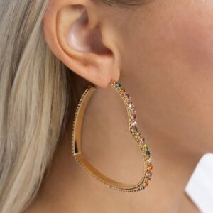 EARRINGS – Halftime Hearts - multi (GOLD)