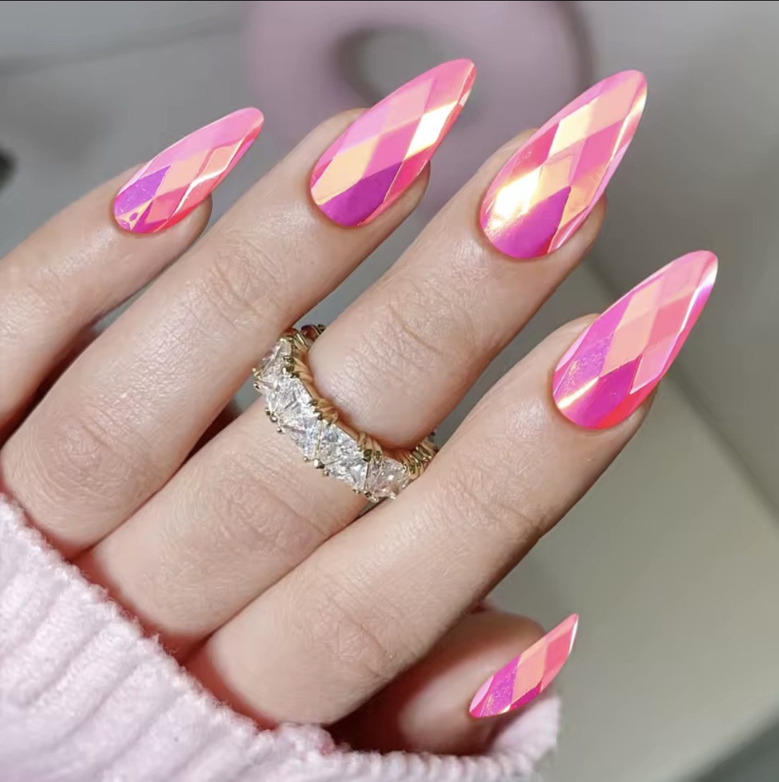 FASHION NAILS - Medium long fake nails for women - Image 3