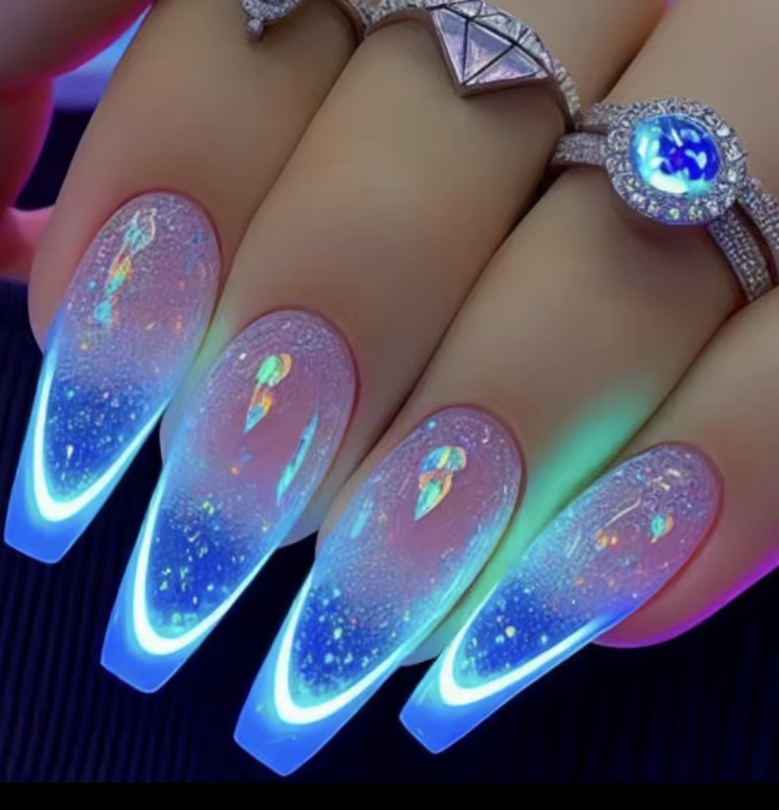 FASHION NAILS - Medium long fake nails for women - Image 11