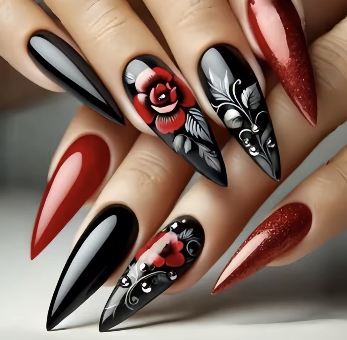 FASHION NAILS - Medium long fake nails for women - Image 8