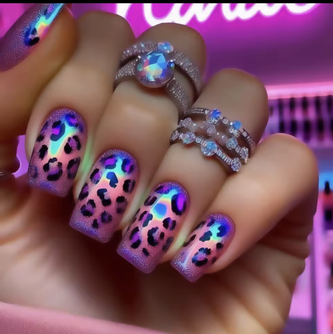FASHION NAILS - Medium long fake nails for women - Image 10