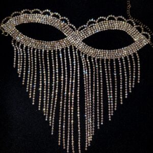 Rhinestone face mask accessory - 06 GOLD
