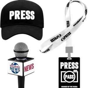 Career Day NEWS REPORTER - Journalist News Reporter Costume Accessories Set