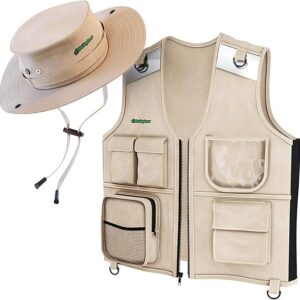 Career Day Explorer – Kids Explorer Vest and Hat Costume - Backyard Safari Cargo Vest