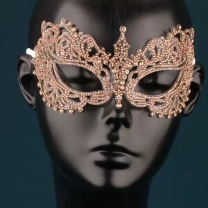Rhinestone face mask accessory - LACE ROSE GOLD