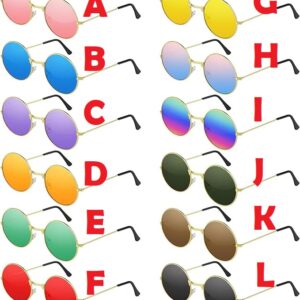 Retro Hippie Shades - Round Hippie Metal Frame Sunglasses