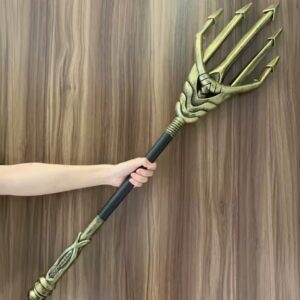 Gold Trident Pitchfork -146cm Trident Movie God Of Sea Cosplay Legend Plastic Fork