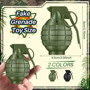 Career Day ARMY - 2 Pcs Toy Hand Plastic Grenades with Realistic Sound Effects and Flashing Light