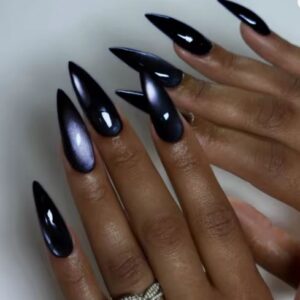FASHION NAILS - 24pcs Long Stiletto Solid Color False Press on Nails -