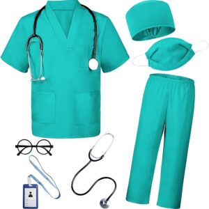 Career Day DOCTOR - Doctor Scrubs 7Pcs Toddler Nurse Scrubs Set With accessories set