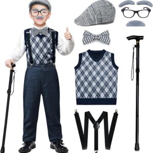 Old Man Costume Kit - Grandpa Old Man Costume with Accessories