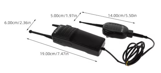 Policeman Fake Police Radio Pretend Walkie Talkie Set - Image 2