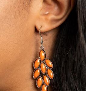 EARRINGS – Flamboyant Foliage - Orange