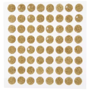 RHINESTONE SHEETS - 64pc Glitter Round Rhinestone Stickers