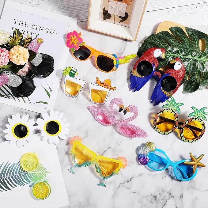 SUNSHADES - Hawaiian Luau Party Sunglasses, Funny Summer Glasses - Image 8