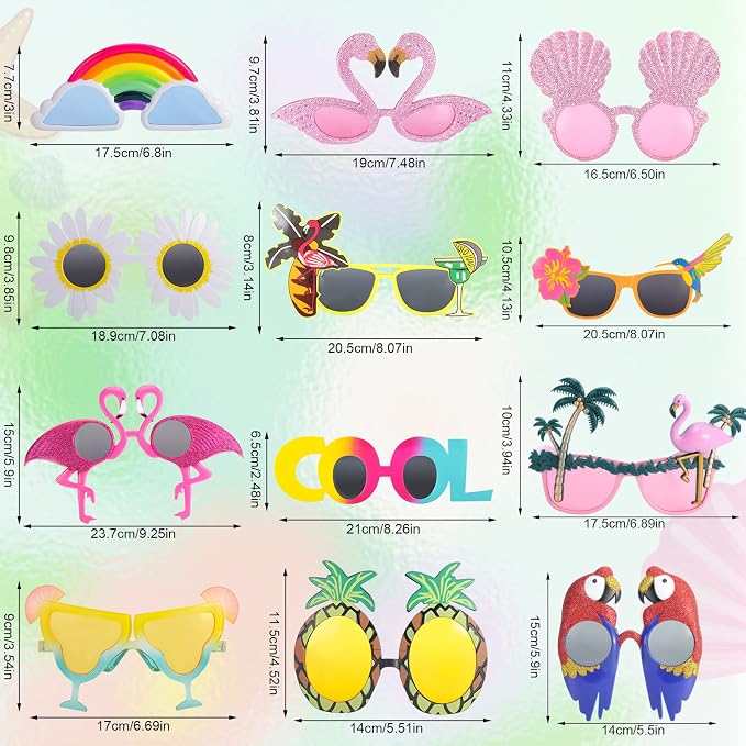 SUNSHADES - Hawaiian Luau Party Sunglasses, Funny Summer Glasses - Image 6