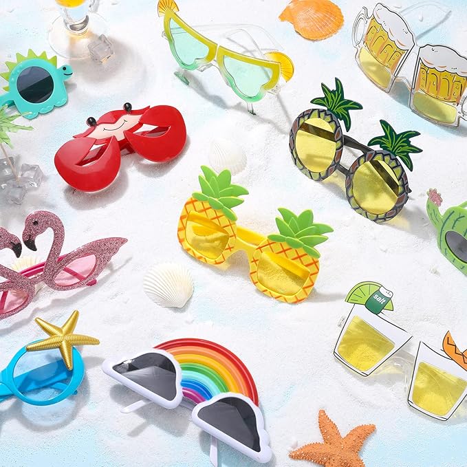 SUNSHADES - Hawaiian Luau Party Sunglasses, Funny Summer Glasses - Image 11