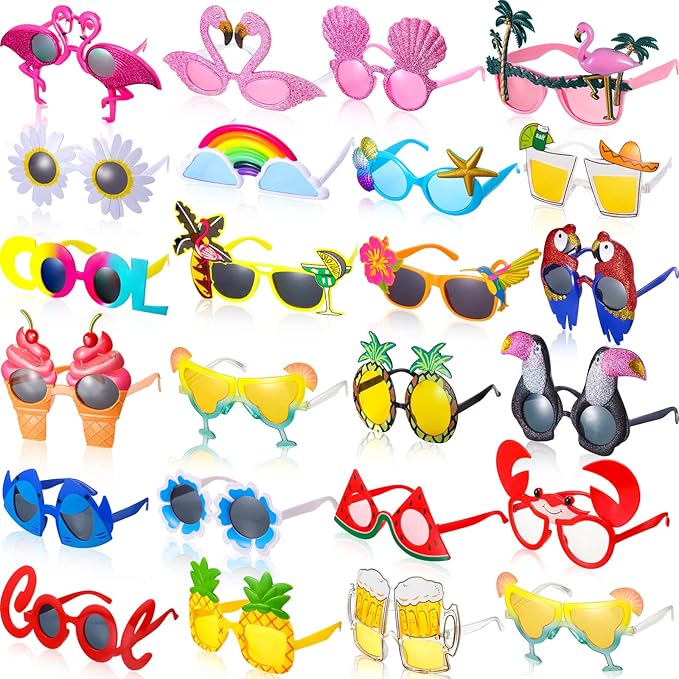 SUNSHADES - Hawaiian Luau Party Sunglasses, Funny Summer Glasses