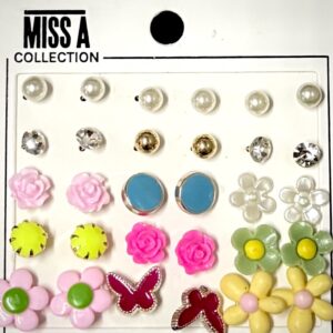 KIDS MISS A Earring Set – 15Pairs Multi