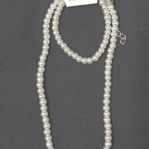 KIDS MISS A Necklace + Earring set - White Pearl