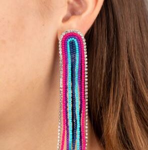 EARRINGS – Let There BEAD Light - Multi (blue)