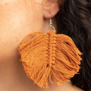 EARRINGS – Macrame Mamba - Brown