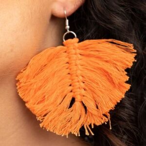 EARRINGS – Macrame Mamba - Orange