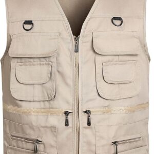 Career Day Explorer – Men’s Outdoor Work Safari Travel Photo Vest with Multi Pockets