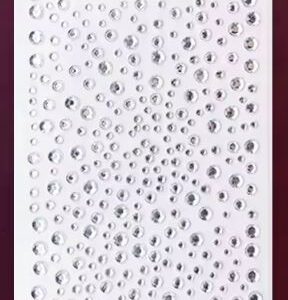 RHINESTONE SHEETS - CLEAR RHINESTONE STICKER SHEET