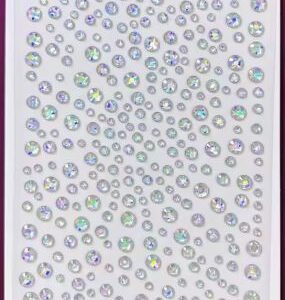 RHINESTONE SHEETS - IRIDESCENT RHINESTONE STICKER SHEET