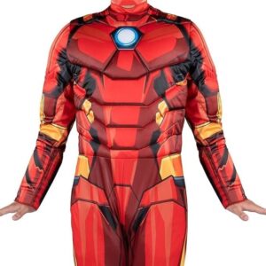 SUPERHERO - Men's Iron Man Costume – Deluxe Padded Jumpsuit ONLY - XLARGE