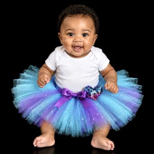 CUSTOM MADE Child tutu - BABY Mermaid Blue Sparkle Tutu Fits 3-6months