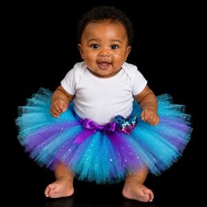 CUSTOM MADE Child tutu - BABY Mermaid Blue Sparkle Tutu Fits 3-6months