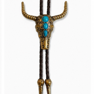 Gold Turquoise Stone Bull