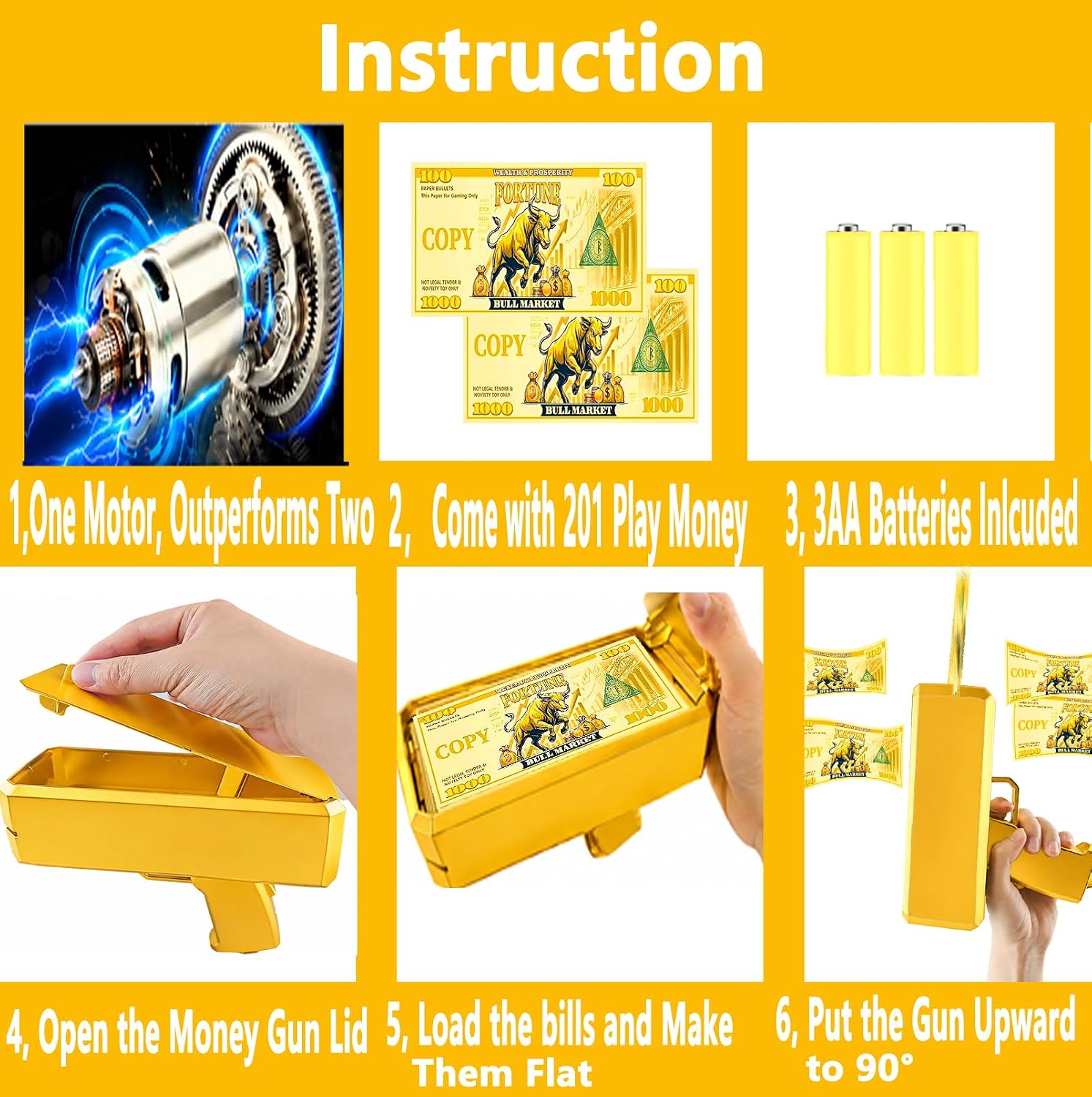 Money Gun Shooter with 200pcs Prop - Image 4