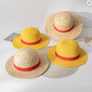 LUFFY STRAW HAT WITH NECK STRING (ADULT)