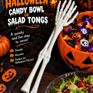 HALLOWEEN DECORATION - Halloween Skeleton Tongs, 12.875 in.