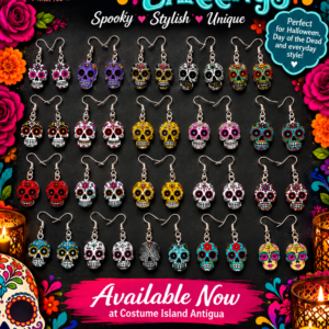 HALLOWEEN EARRINGS – SUGAR SKULL EARRINGS