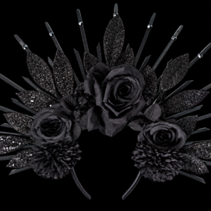 Custom made Oshun Goddess Headpiece - Custom made Halloween Oshun Headpiece - BLACK
