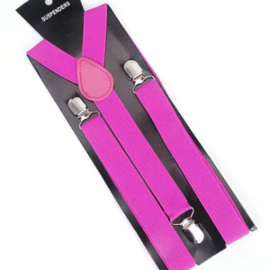 SUSPENDER - Y-Shape Clip-on 1" Suspenders - MAGENTA