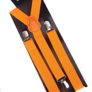 SUSPENDER - Y-Shape Clip-on 1" Suspenders - ORANGE