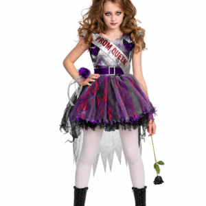 HALLOWEEN - Goth Prom Queen Costume for Kids, Girls - PURPLE