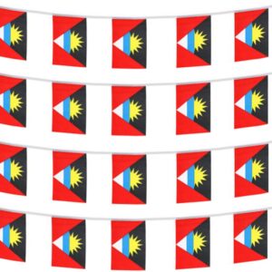 Antigua Flags - Antigua and Barbuda 20ft Banner Flag String 5x8" flags