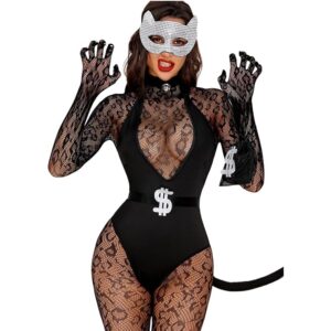 HALLOWEEN - Women's - Black Cat Burglar Costume Sexy Halloween Costume ONE SIZE