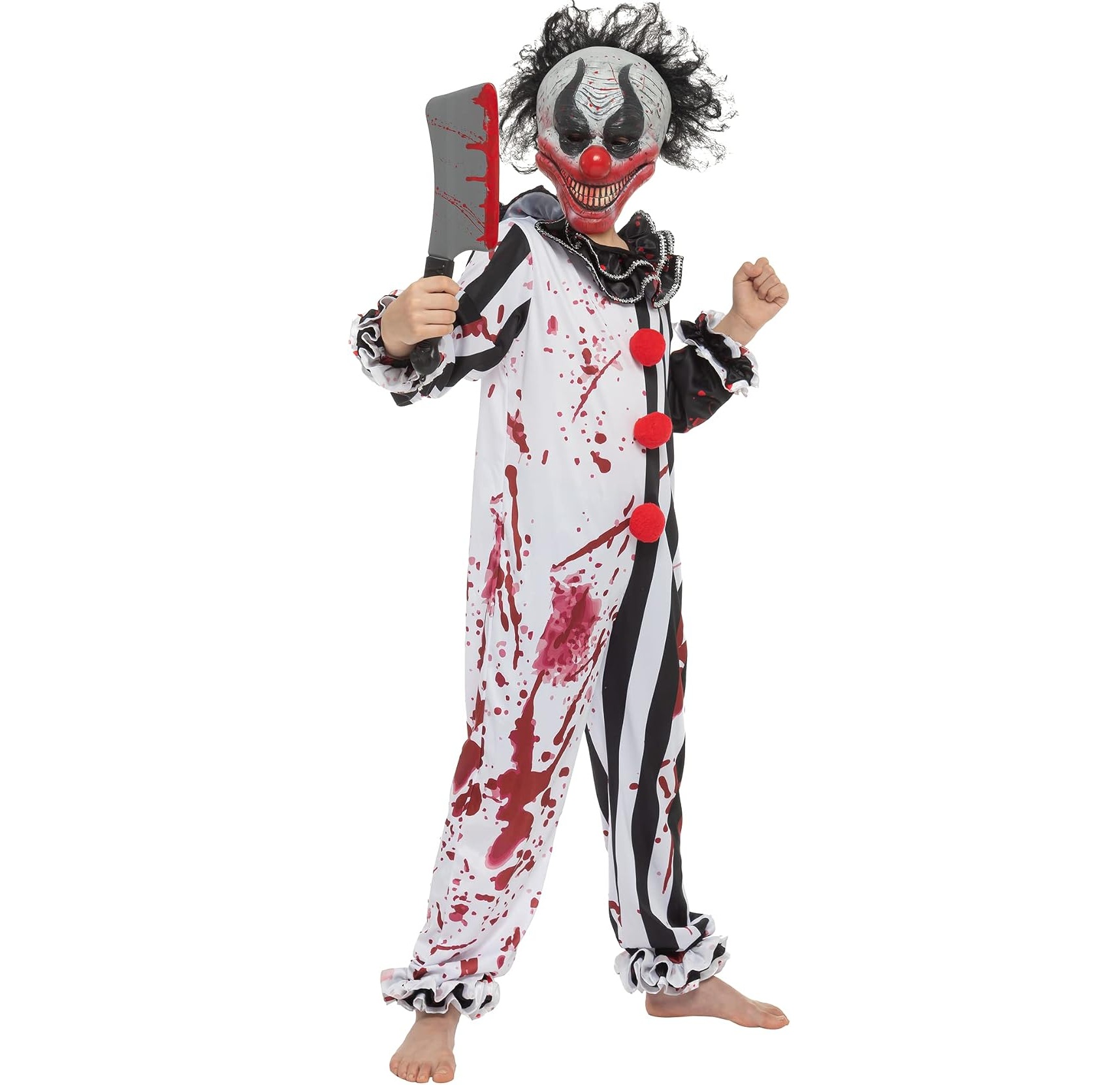 HALLOWEEN - Boy Bleeding Killer Clown Costume SIZE SMALL(5-7)