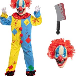 HALLOWEEN - Boys Creepy Killer Clown SIZE SMALL(5-7)